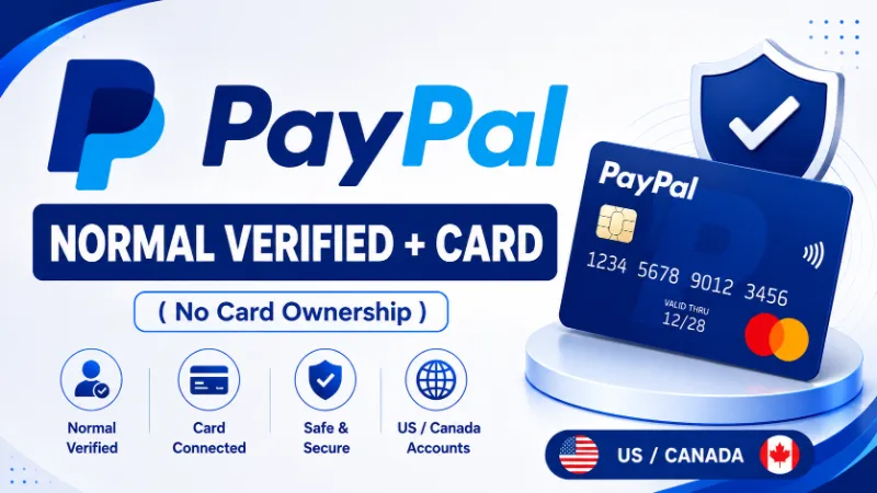 PayPal Normal Verified + Visa Card ချိတ်